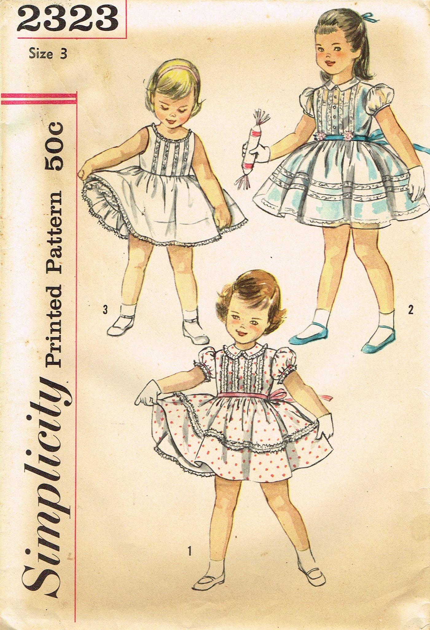 1980s Simplicity 9629 UNCUT Vintage Sewing Pattern Girls Skirt