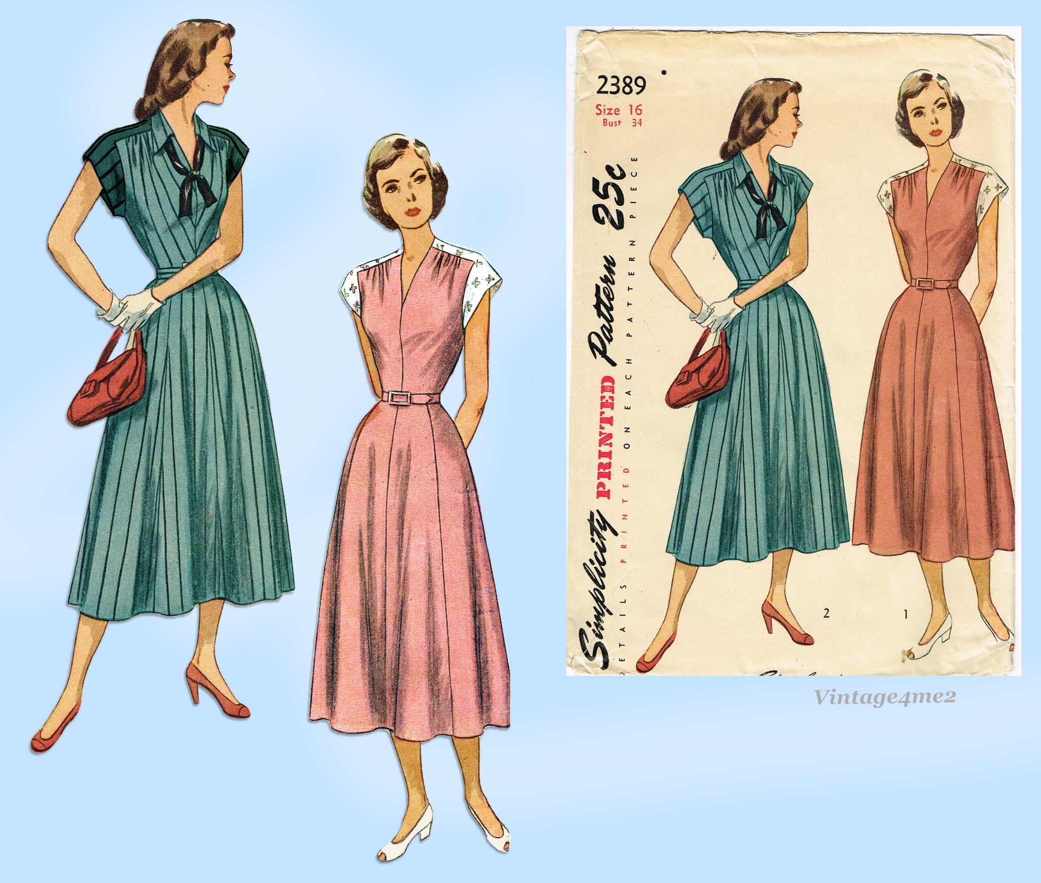 Simplicity Simplicity Pattern 8249 Misses' Vintage 1940's Gown and Dress