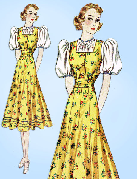 Simplicity 2805: 1930s Uncut Misses Sun Dress Jumper 34B Vintage Sewing Pattern - Vintage4me2