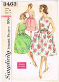 Simplicity 3463: 1960s Cute Misses Easy Wrap Dress Sz 34B Vintage Sewing Pattern