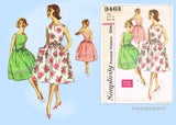 Simplicity 3463: 1960s Cute Misses Easy Wrap Dress Sz 34B Vintage Sewing Pattern