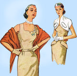 1950s Vintage Simplicity Sewing Pattern 3546 Misses Sun Dress & Stole Sz 32 B