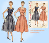 Simplicity 3581: 1950s Misses Double Breasted Dress 32 B Vintage Sewing Pattern