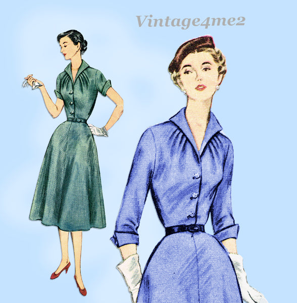 1950s Vintage Simplicity Sewing Pattern 3950 Misses' Afternoon Dress 3 –  Vintage4me2