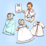 1960s Vintage Simplicity Sewing Pattern 4191 16 Inch Baby Doll Clothes Set