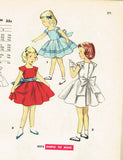 1950s Vintage Simplicity Sewing Pattern 4273 Cute Simple Toddler Girls Dress Sz 2