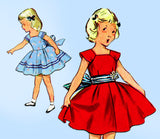 1950s Vintage Simplicity Sewing Pattern 4273 Cute Simple Toddler Girls Dress Sz 2