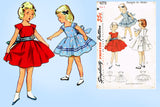 1950s Vintage Simplicity Sewing Pattern 4273 Cute Simple Toddler Girls Dress Sz 2