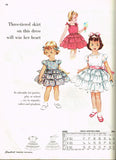 Simplicity 4585: 1950s Toddler Girls Party Dress Sz 5 Vintage Sewing Pattern