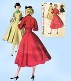 1950s Vintage Simplicity Sewing Pattern 4759 Uncut Misses Dress & Bolero Sz 32 B