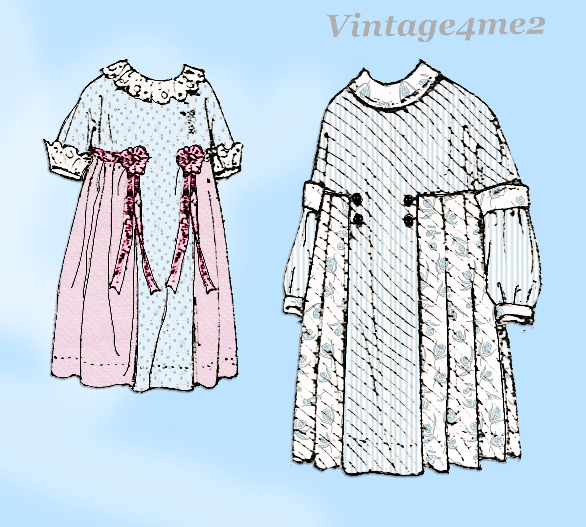 Standard 2369: 1920s Sweet Toddler Girls Dress Size 4 Vintage outlet Sewing Pattern