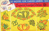 1930s Vintage Superior Embroidery Transfer 162 Uncut Classic Veggie Tea Towels - Vintage4me2