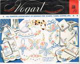 1950s VTG Vogart Embroidery Transfer 110 Uncut Garden Girl & More Linen Motifs - Vintage4me2