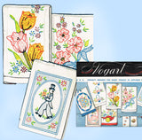 1950s Vintage Vogart Embroidery Transfer 121 Uncut Novelty Guest Towel Motifs - Vintage4me2