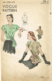 Vogue 5294: 1940s Chic Uncut Misses Surplice Blouse 34 B Vintage Sewing Pattern - Vintage4me2