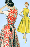 1950s Vintage Vogue Sewing Pattern 8338 Misses Wrap Around Dress Size 12 30B