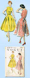 1950s Vintage Vogue Sewing Pattern 8338 Misses Wrap Around Dress Size 12 30B