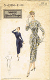 Vogue Special Design S4384: 1950s Uncut Cocktail Dress Sz 34B VTG Sewing Pattern