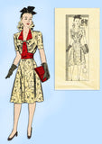 Anne Adams 4018: 1940s Perfect WWII Street Dress Sz 38 B Vintage Sewing Pattern