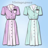 Anne Adams 4341: Uncut Misses Shirtwaist Dress Sz 38 Bust Vintage Sewing Pattern