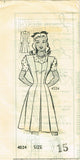 1940s Vintage Anne Adams Sewing Pattern 4524 Uncut Misses Sweetheart Dress 33 B - Vintage4me2