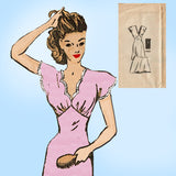 Anne Adams 4603: 1940s Stunning Misses Nightgown Sz 32 B Vintage Sewing Pattern