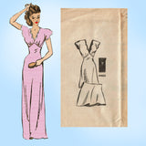 Anne Adams 4603: 1940s Stunning Misses Nightgown Sz 32 B Vintage Sewing Pattern