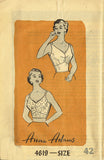 1950s Vintage Anne Adams Sewing Pattern 4619 Rare Plus Size Stout Bra 42 Bust