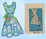 Anne Adams 4638: 1950s Uncut Misses Full Bib Apron Sz LRG Vintage Sewing Pattern