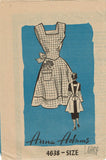 Anne Adams 4638: 1950s Uncut Misses Full Bib Apron Sz LRG Vintage Sewing Pattern