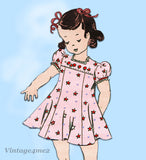 Anne Adams 4715: 1940s Uncut Baby Girls Dress & Cape Sz 4 Vintage Sewing Pattern