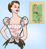 Anne Adams 4719: 1950s Misses Wrap Around Blouse Sz 30 B Vintage Sewing Pattern - Vintage4me2