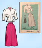1950s Vintage Anne Adams Sewing Pattern 4828 Uncut Misses Skirt & Blouse Sz 36B