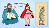 Anne Adams 4932: 1940s Red Riding Hood 18in Doll Clothes Vintage Sewing Pattern