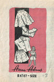 1950s Vintage Anne Adams Sewing Pattern R 4767 Toddler Girls Play Clothes Size 2