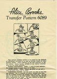 1940s VTG Alice Brooks Embroidery Transfer 6089 Uncut DOW Dutch Gal Tea Towels