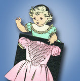 1940s Vintage Alice Brooks Sewing Pattern 7475 Toddler Girls Dress Cro Trim Sz 2 - Vintage4me2