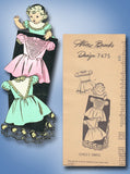 1940s Vintage Alice Brooks Sewing Pattern 7475 Toddler Girls Dress Cro Trim Sz 2 - Vintage4me2