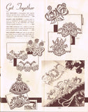 1940s VTG Alice Brooks Embroidery Transfer 7100 Uncut Crochet Butterfly Pcases