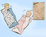 Advance 1835: 1940s Cute and Rare Infants Sleeper Set Vintage Sewing Pattern