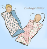 Advance 1835: 1940s Cute and Rare Infants Sleeper Set Vintage Sewing Pattern