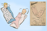 Advance 1835: 1940s Cute and Rare Infants Sleeper Set Vintage Sewing Pattern