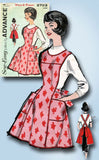 1960s Vintage Advance Sewing Pattern 2703 Misses Flared Apron Size 38 to 40 Bust