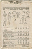 Advance 3070: 1940s Classic WWII Day Dress Sz 36 B Vintage Sewing Pattern