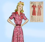 Advance 3070: 1940s Classic WWII Day Dress Sz 36 B Vintage Sewing Pattern