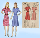 Advance 3070: 1940s Classic WWII Day Dress Sz 36 B Vintage Sewing Pattern