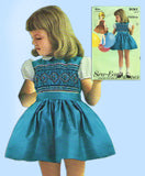 Advance 3137: 1950s Toddler Girls Smocked Dress Sz 2 Vintage Sewing Pattern