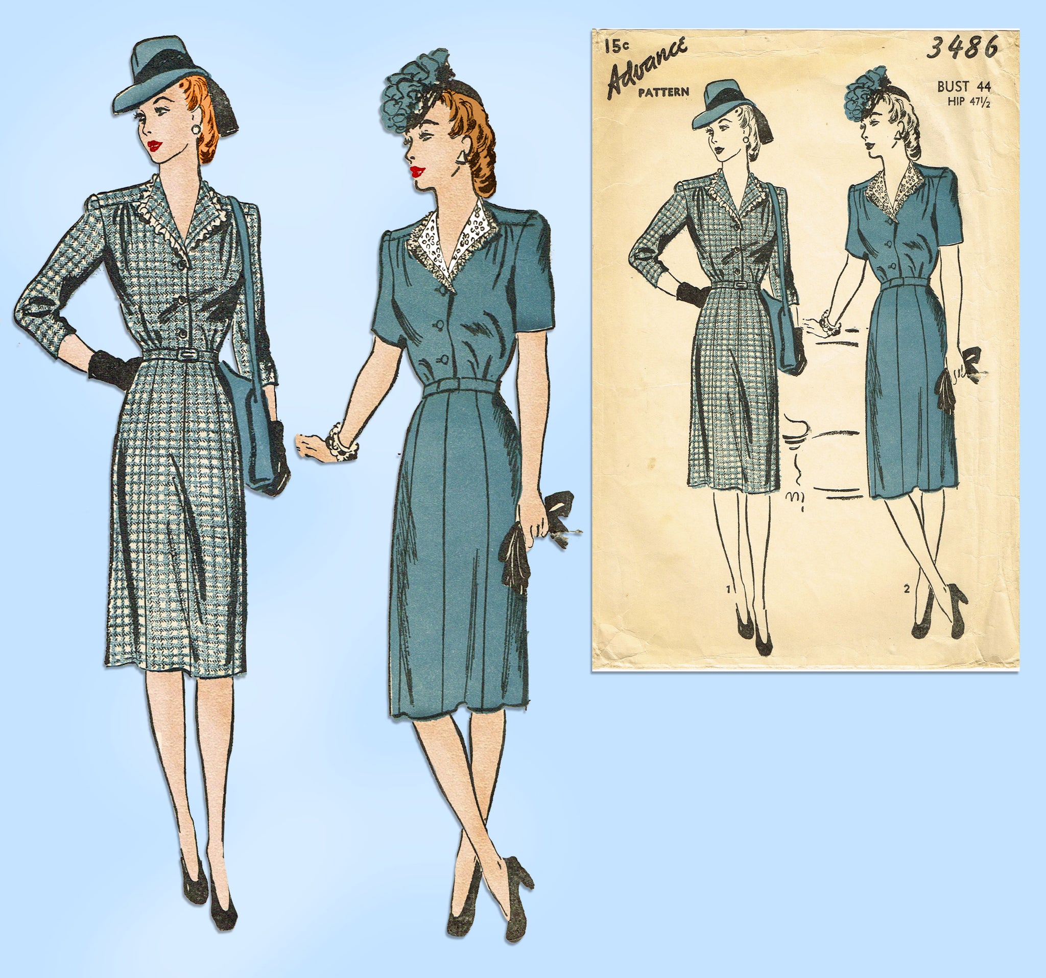 1940s dress patterns plus size best sale