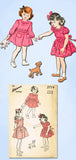 1940s Vintage Advance Sewing Pattern 3714 Uncut WWII Toddler Girls Dress Sz 4 - Vintage4me2