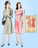 1940s Vintage Advance Sewing Pattern 4126 Uncut Misses Princess Dress Sz 32 Bust